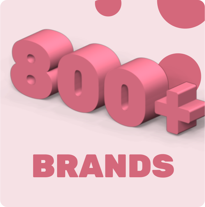 800+ Brands
